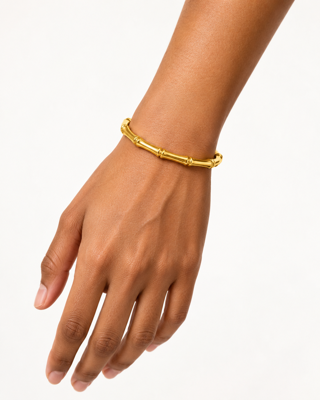 Bamboo Gold Bangle Bracelet