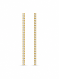 Gold Crystal Bar Drop Earrings