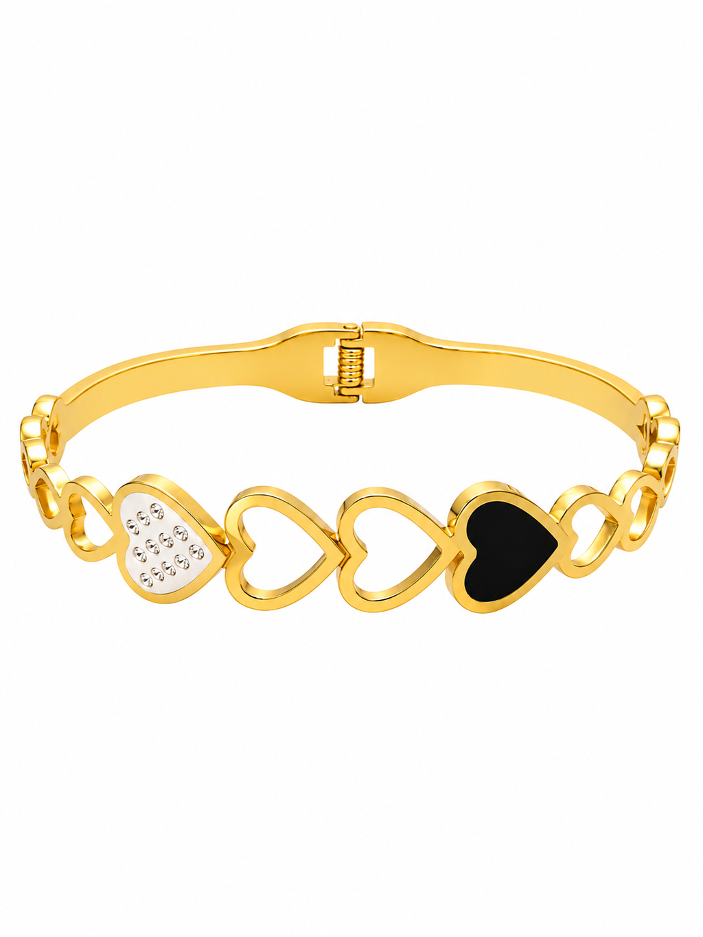Golden Heart Link Bracelet