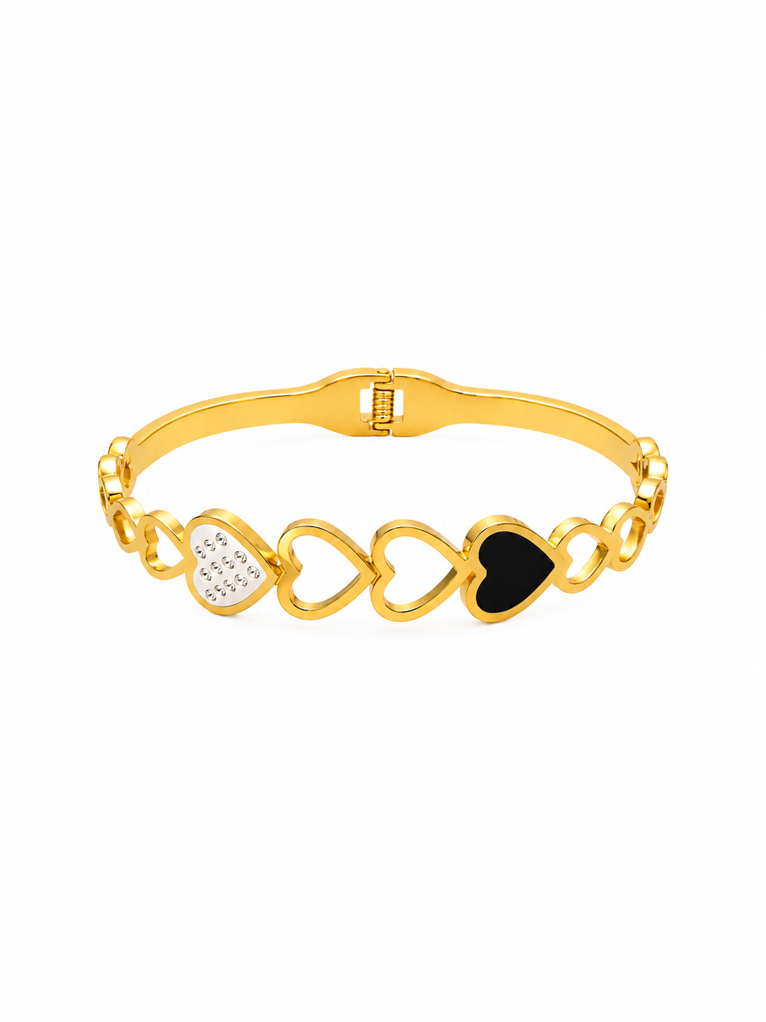 Golden Heart Link Bracelet