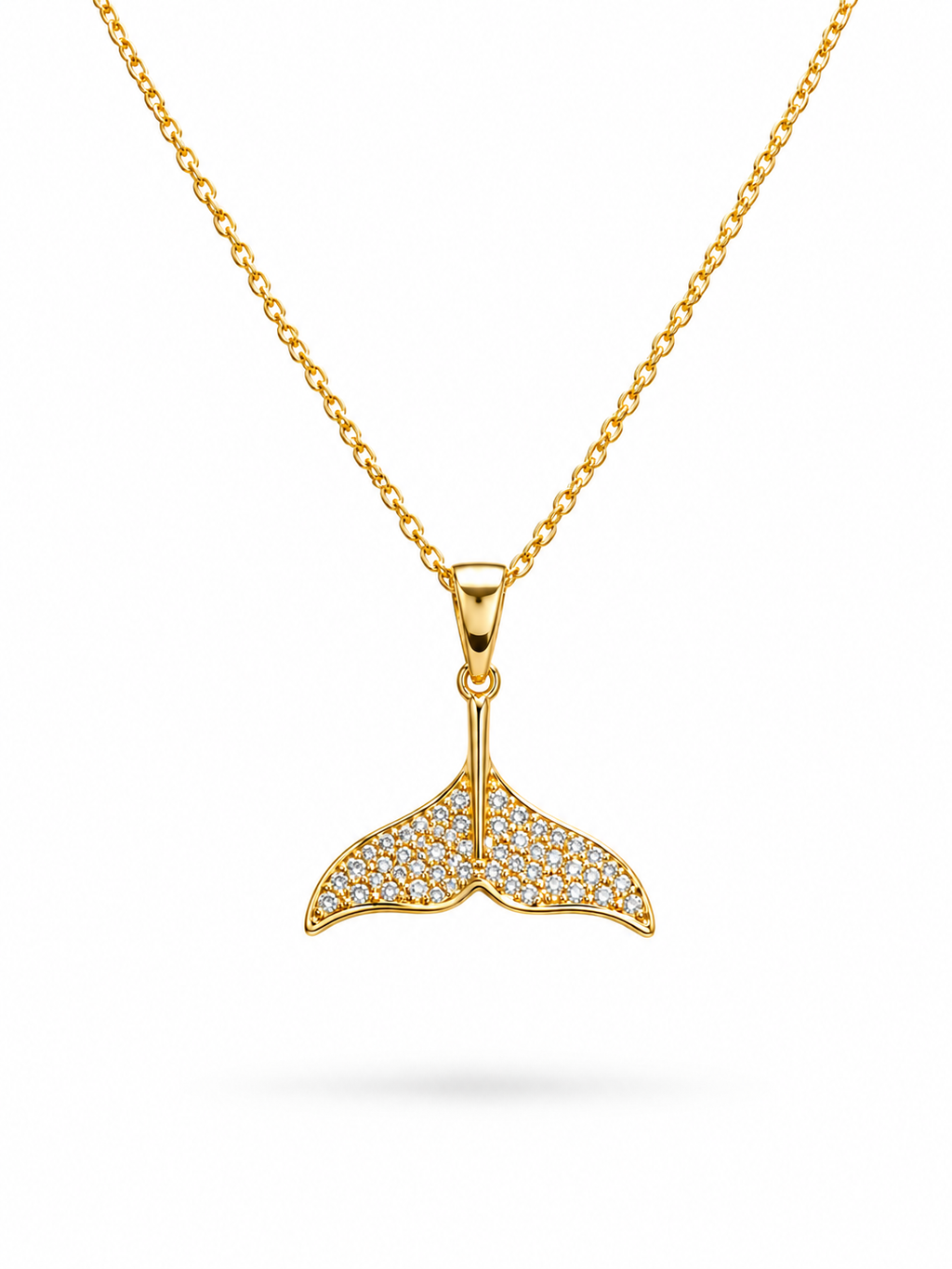 Mermaid Tail Pendant Necklace – Gold