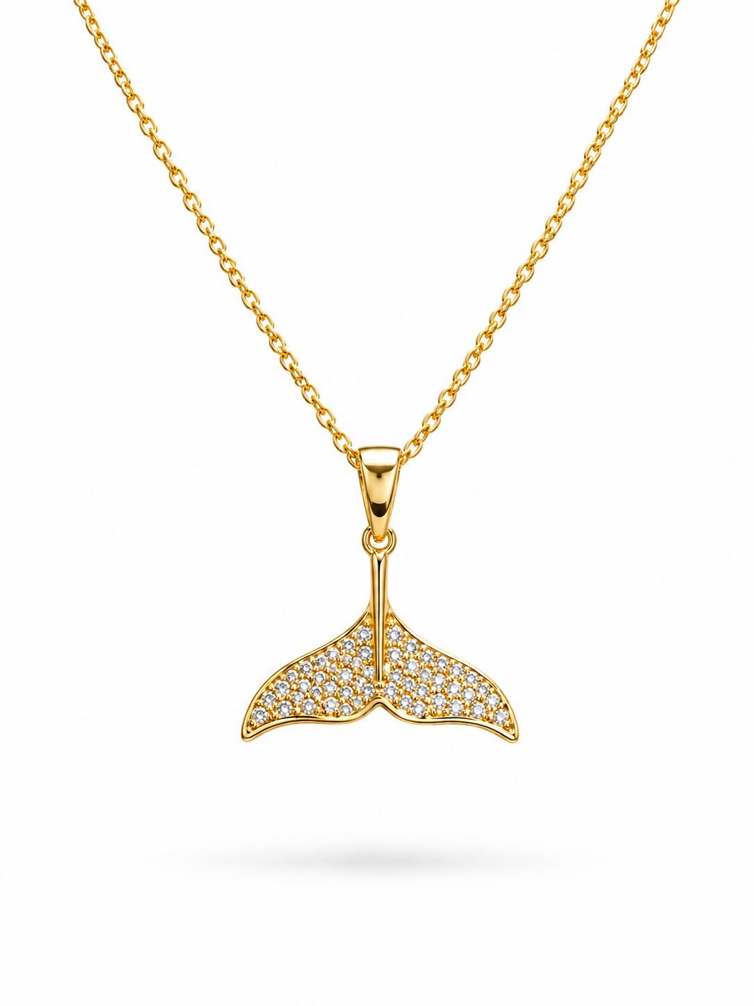 Mermaid Tail Pendant Necklace – Gold