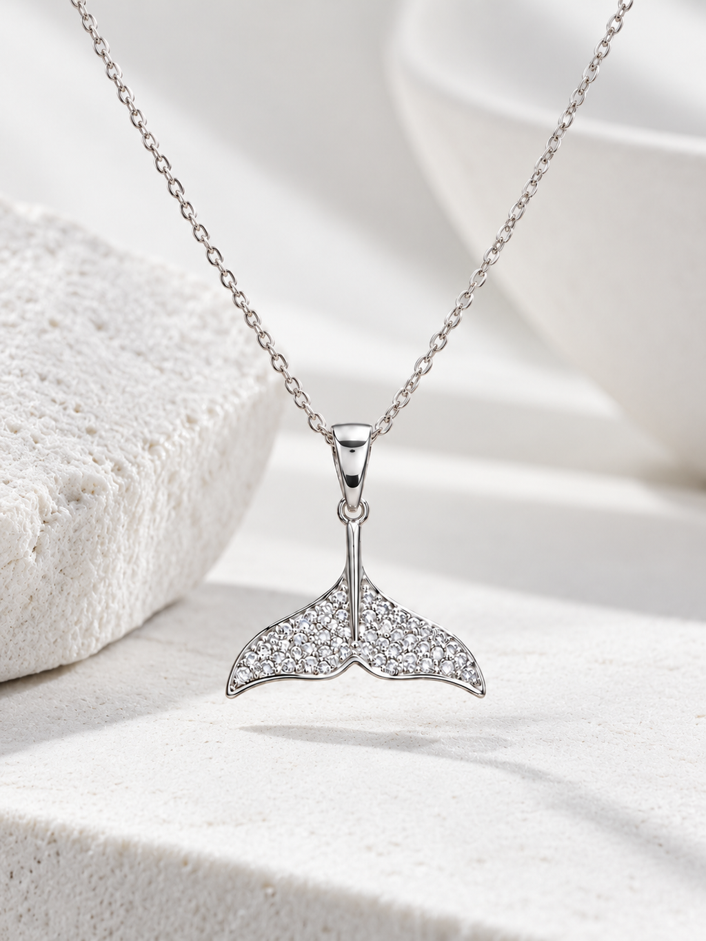 Mermaid Tail Necklace - Silver