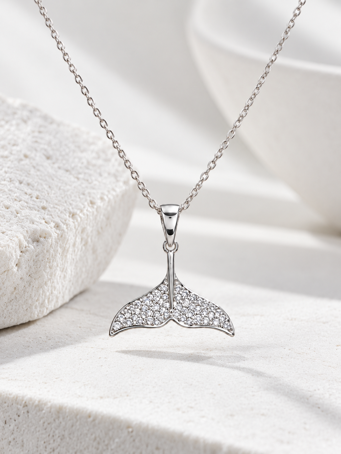 Mermaid Tail Necklace - Silver