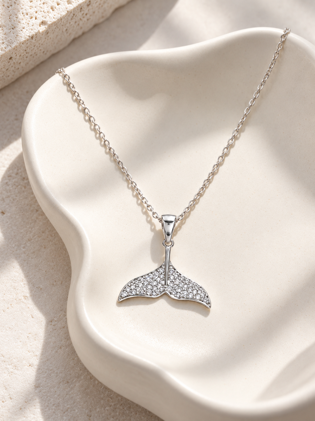 Mermaid Tail Necklace - Silver