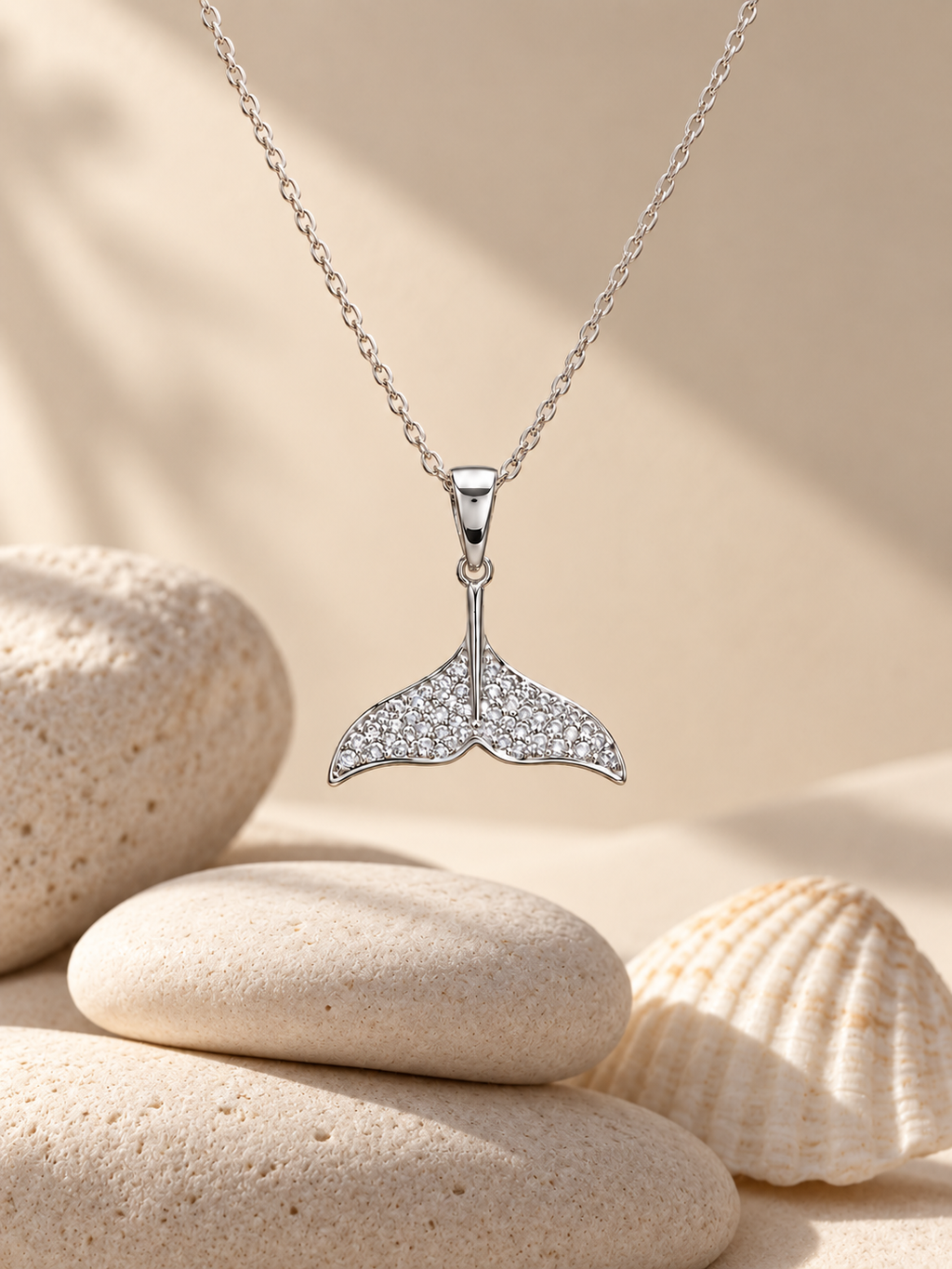 Mermaid Tail Necklace - Silver