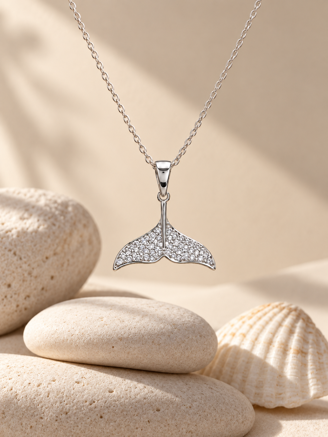 Mermaid Tail Necklace - Silver