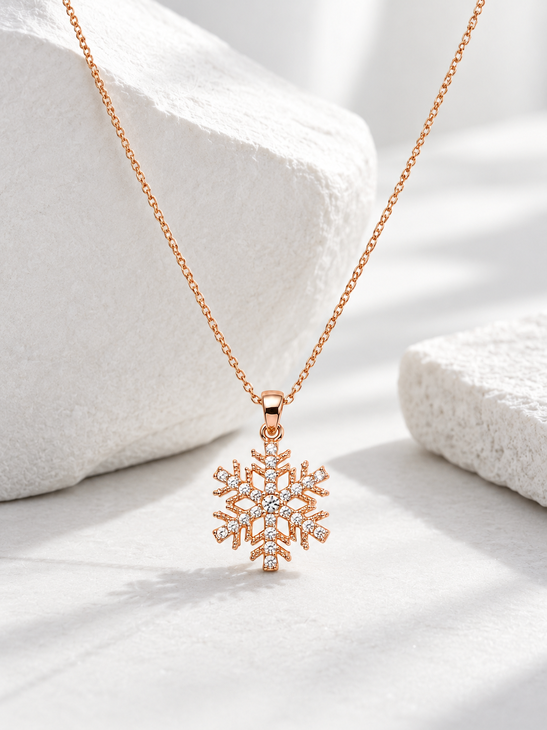 Snowflake Crystal Pendant Necklace