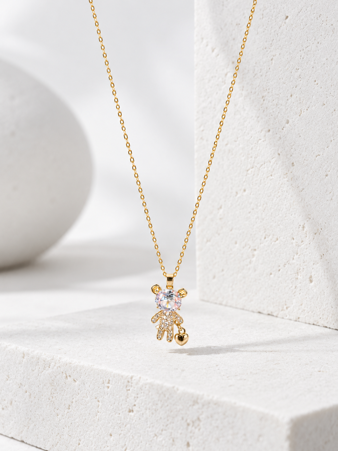 Crystal Bear Necklace