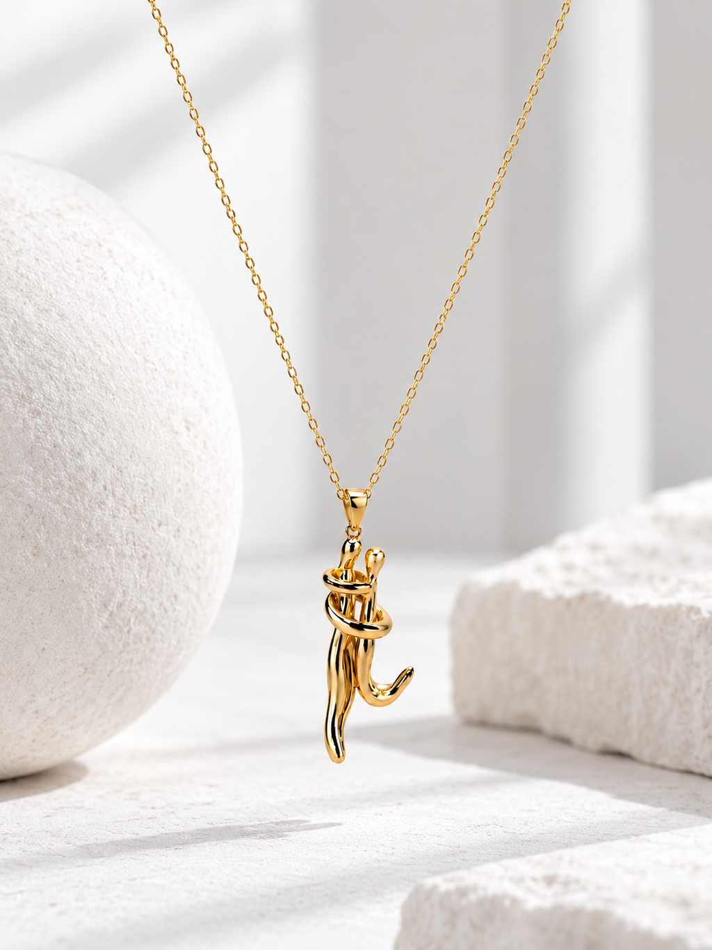 316L Steel Knotted Pendant Necklace
