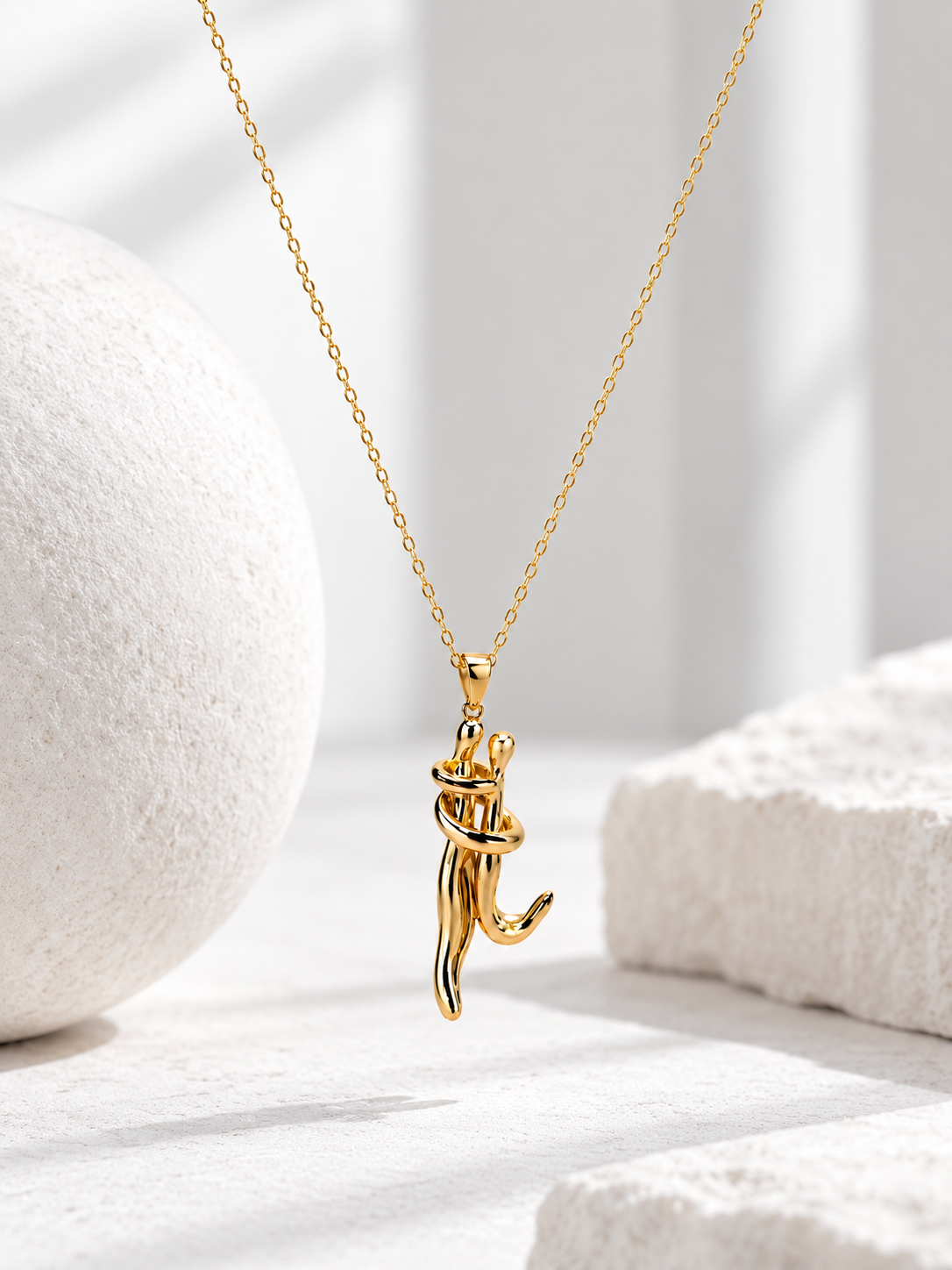 316L Steel Knotted Pendant Necklace