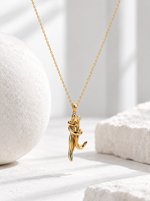 316L Steel Knotted Pendant Necklace