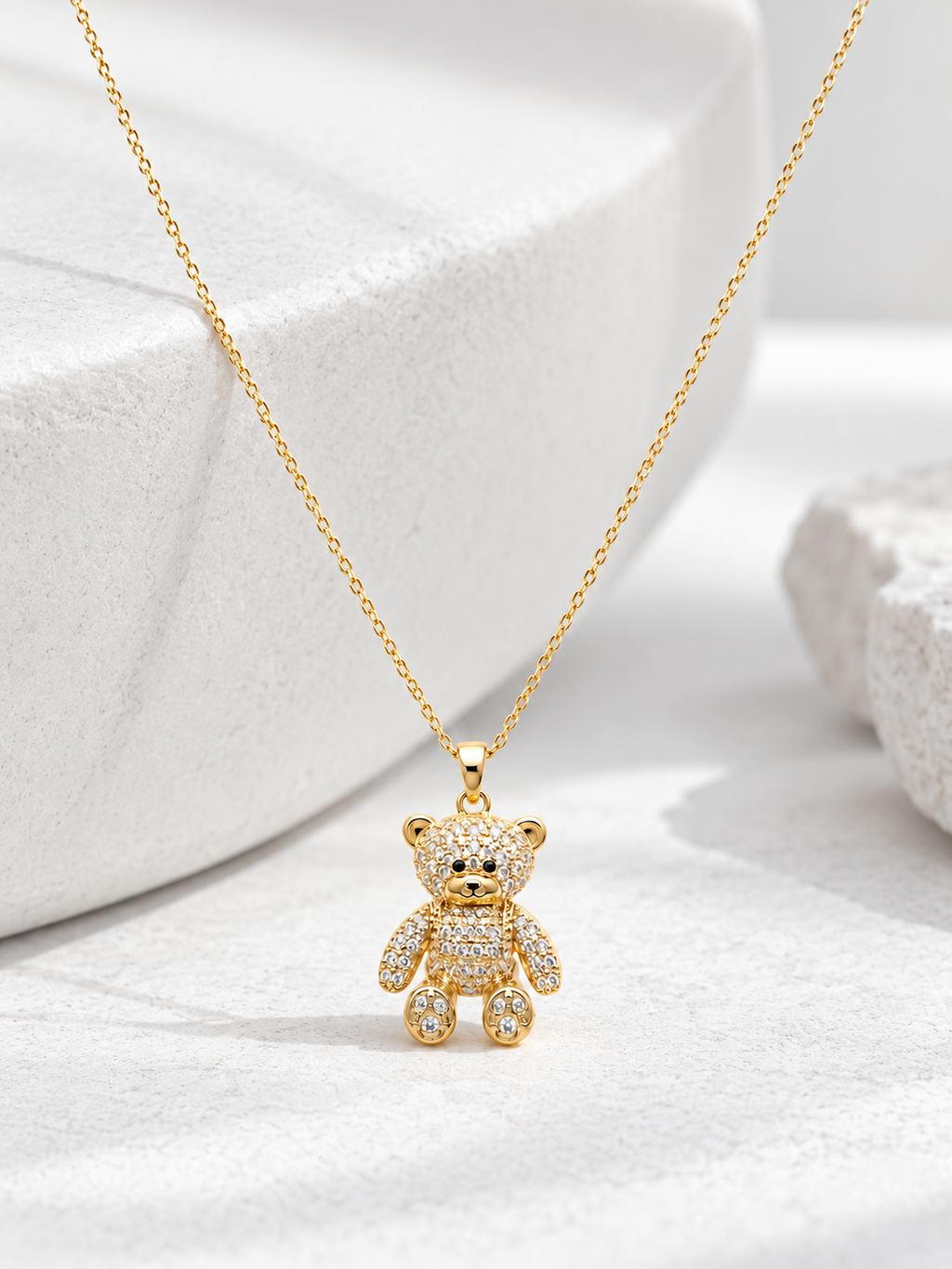 Teddy Bear Pendant Necklace