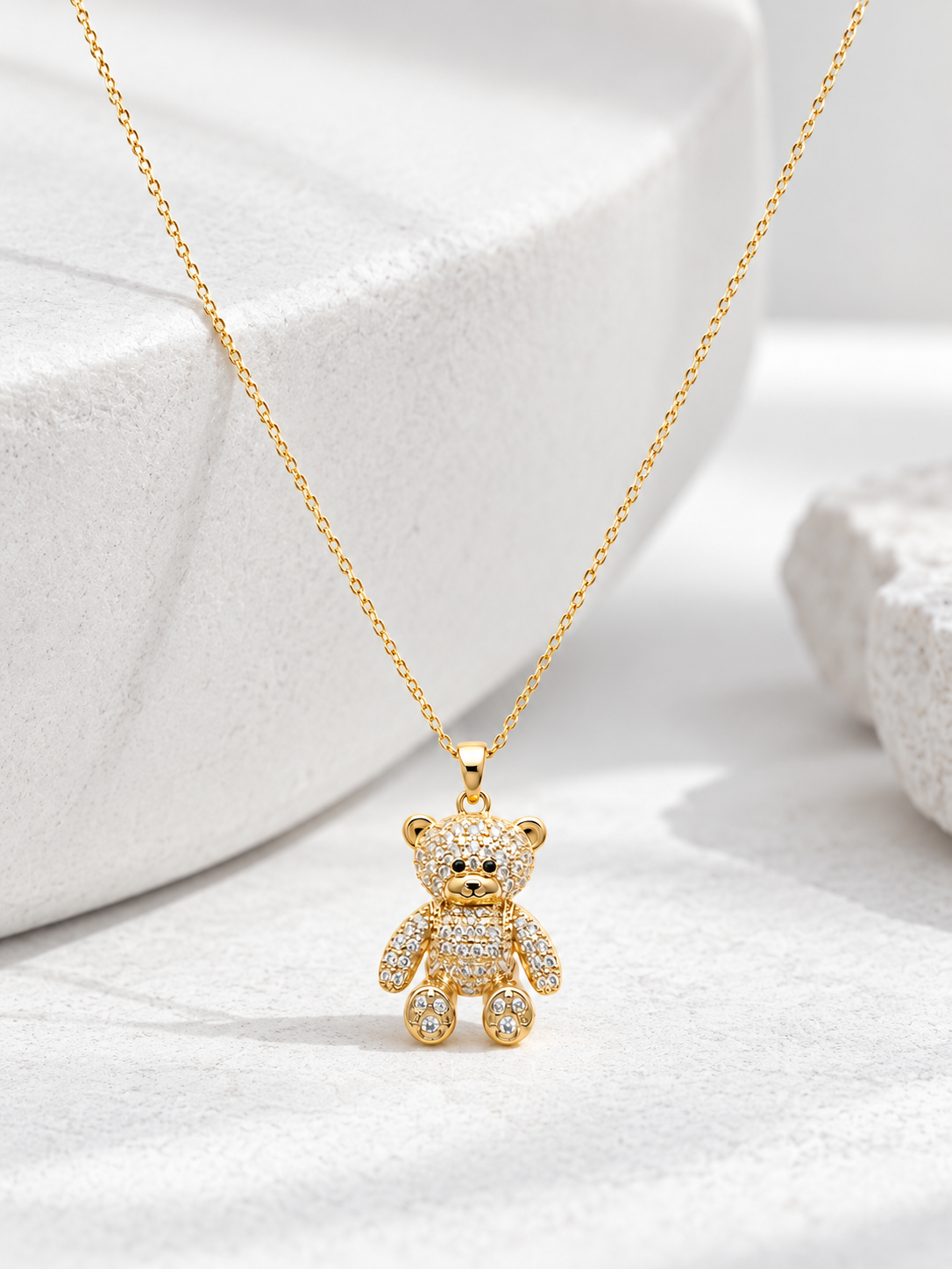 Teddy Bear Pendant Necklace