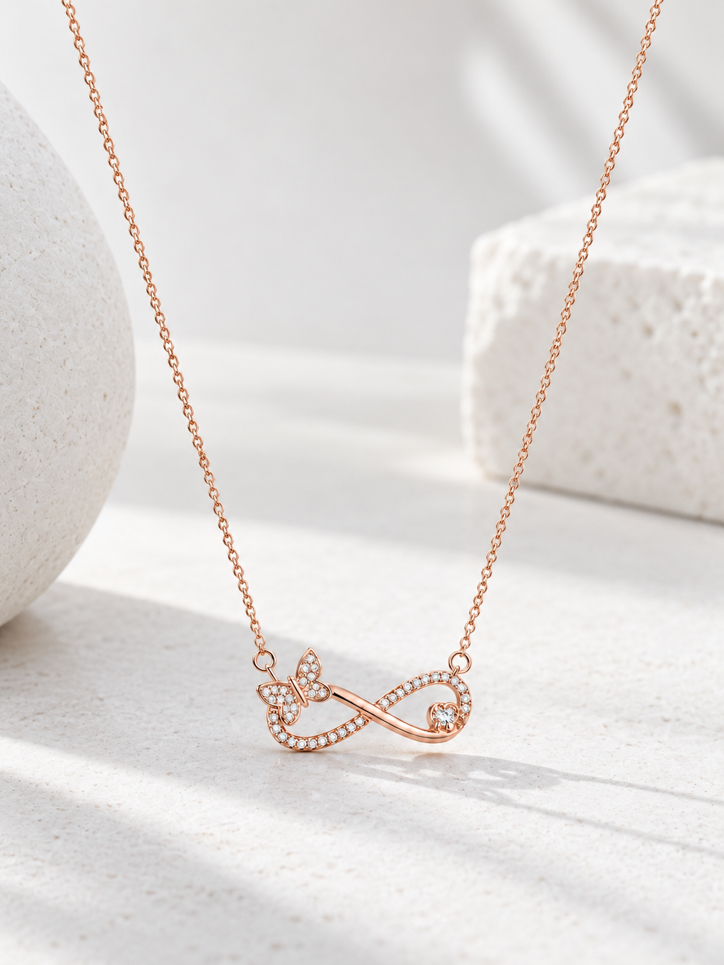 Butterfly Infinity Necklace