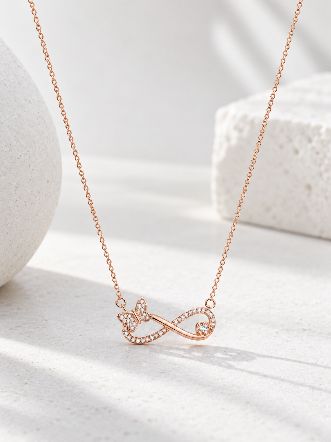 Butterfly Infinity Necklace