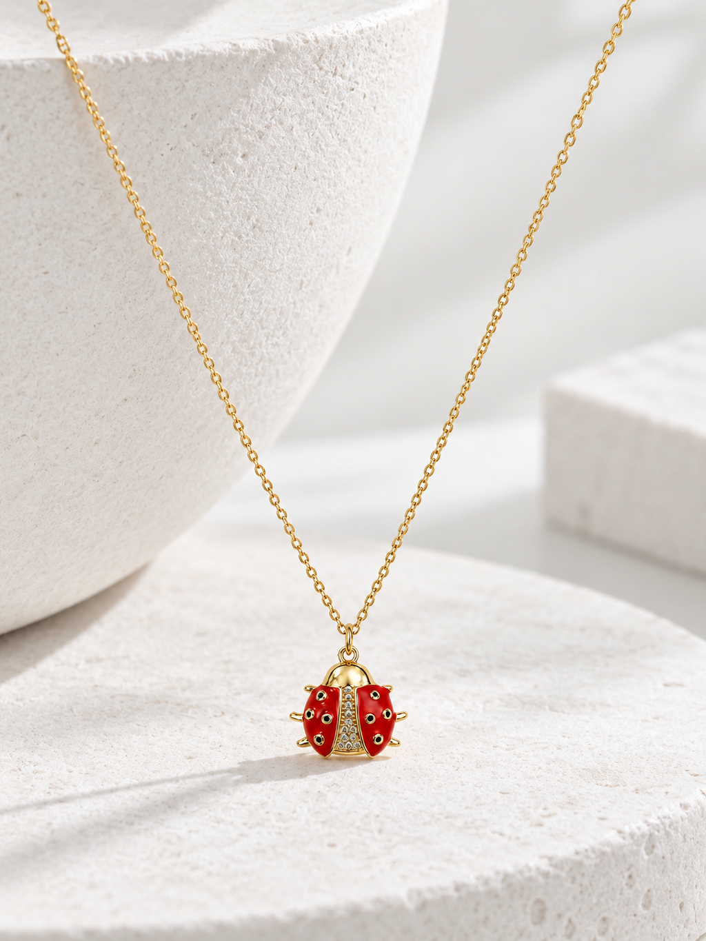 Lucky Ladybug Pendant Necklace