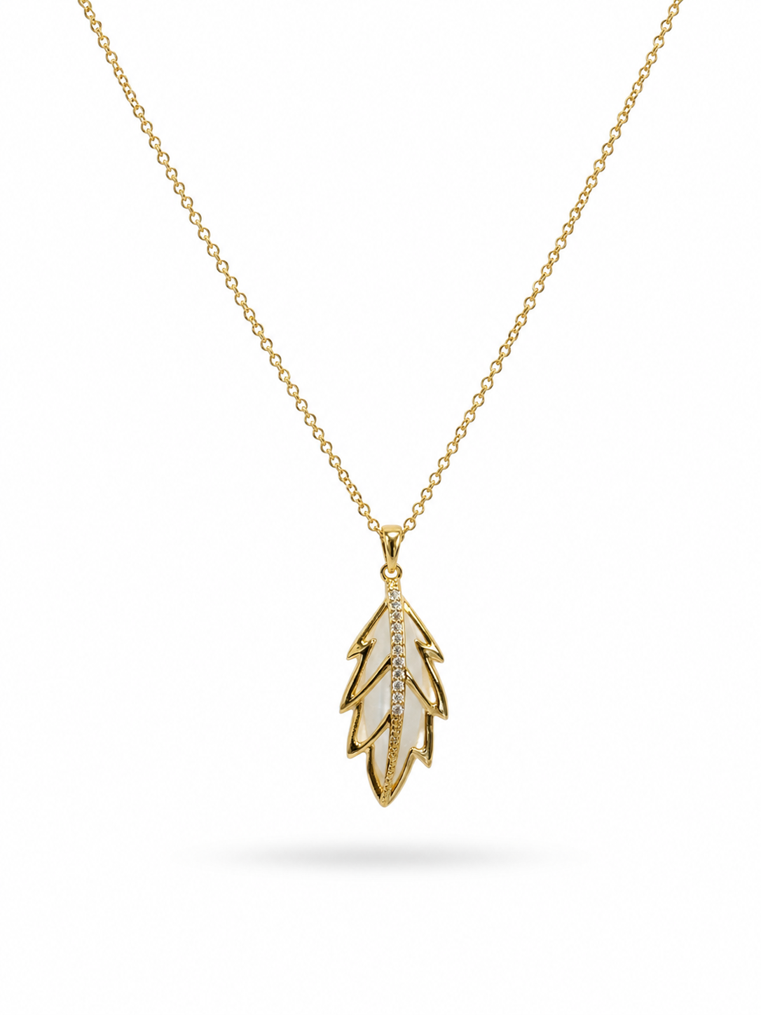 Gold Leaf Pendant Necklace