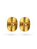 Orbit Gold Stud Earrings - pair shown on white background