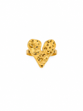 Hammered Heart Ring in gold
