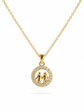Family Bond Gold Coin Pendant Necklace