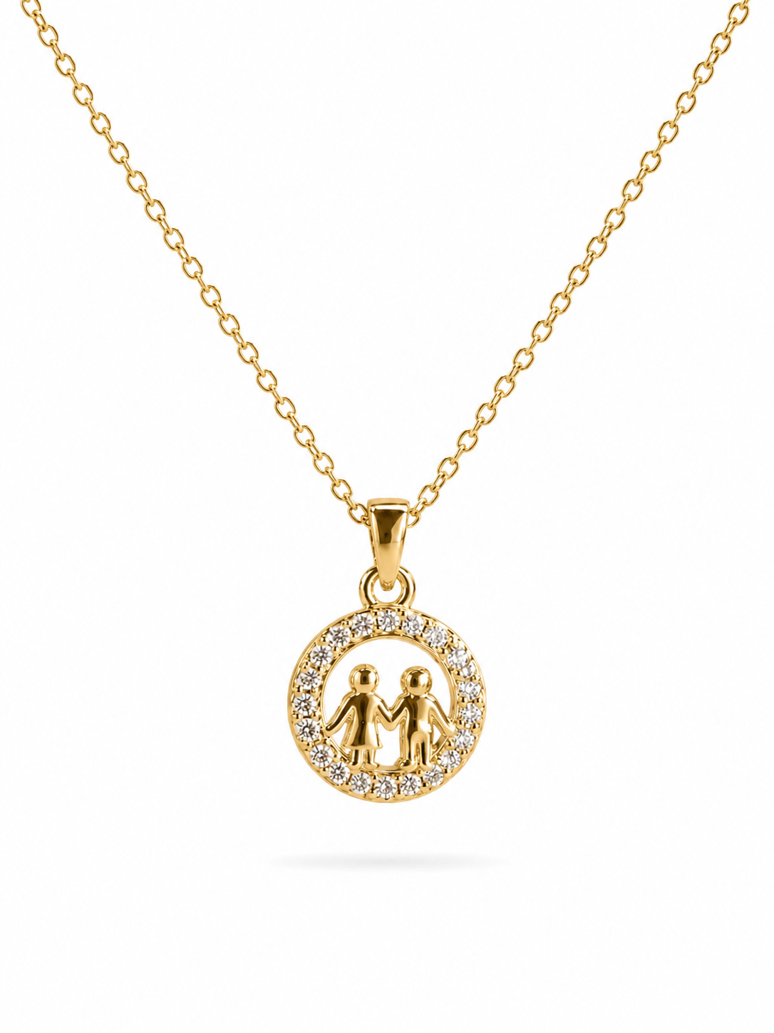 Family Bond Gold Coin Pendant Necklace