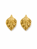 Gold Leaf Drop Earrings