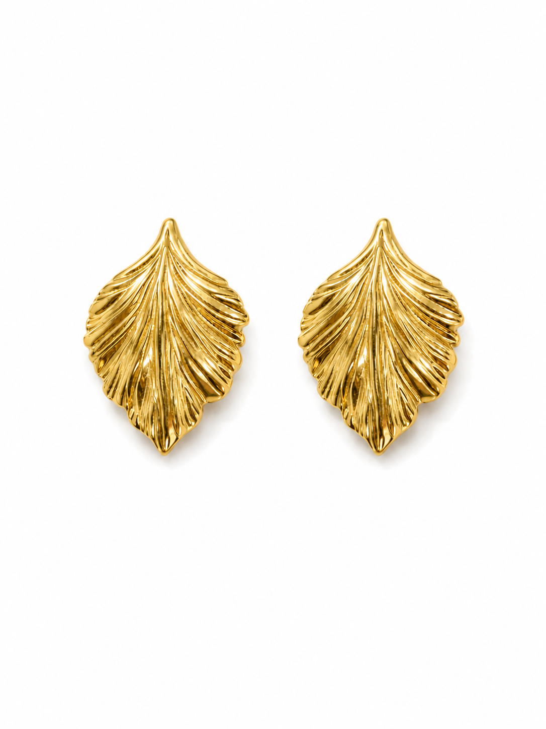 Gold Leaf Drop Earrings
