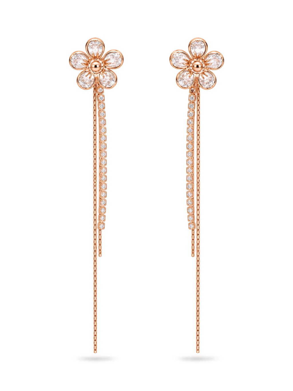 Bloom Fringe Drop Earrings - front view