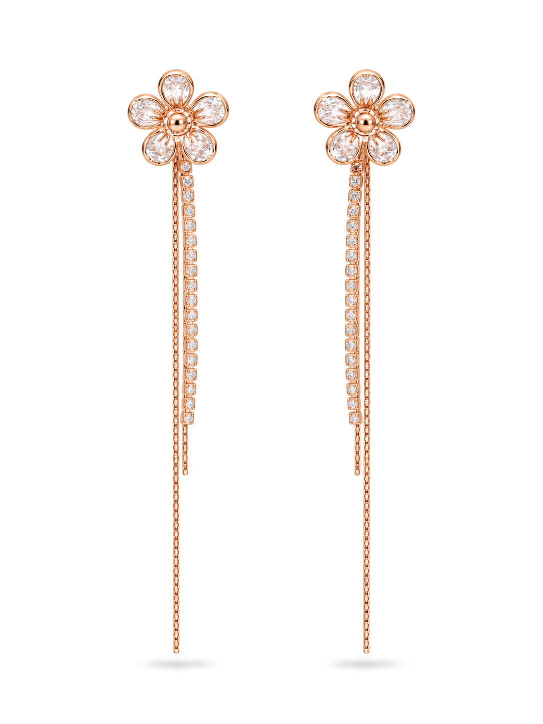 Bloom Fringe Drop Earrings - front view