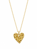 Sculpted Love Heart Necklace – close-up front view