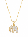 Elephant pendant necklace - front view