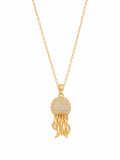 Jellyfish Pendant Necklace - close up view