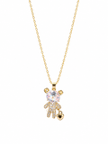 Crystal Bear Necklace - close up