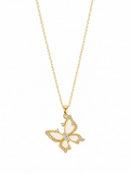 Butterfly pendant necklace - full view