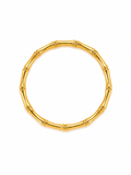 Bamboo Gold Bangle Bracelet in 316L Stainless Steel gold-tone finish
