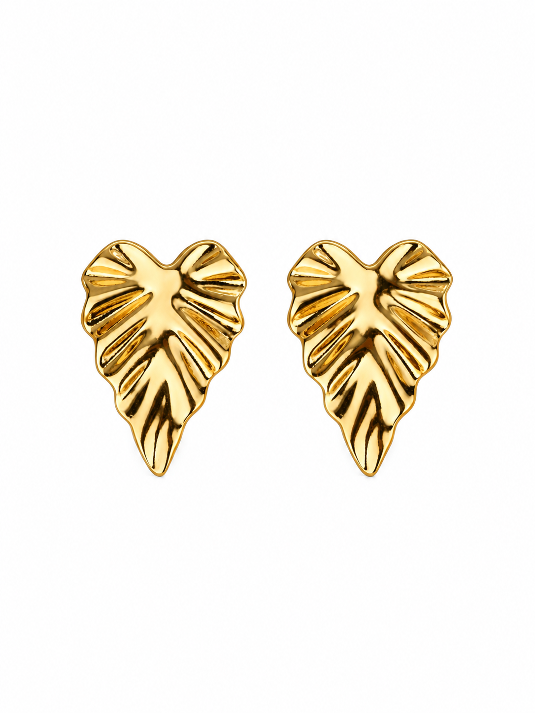 Gold Leaf Earring Combo Set
