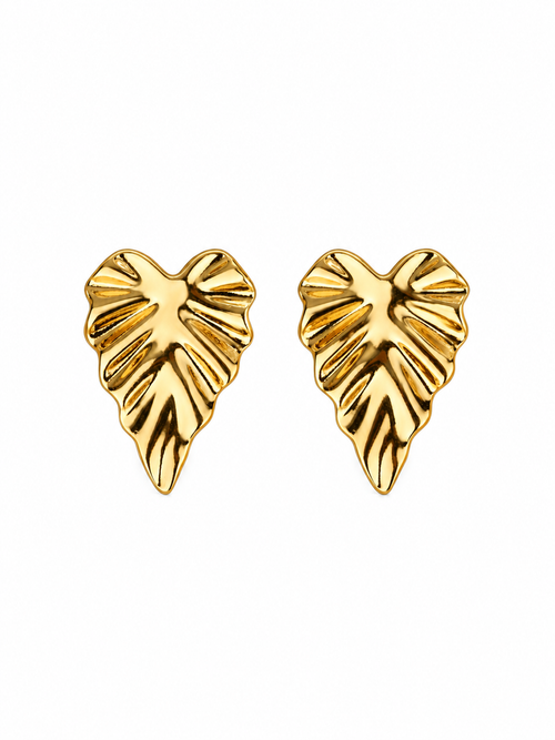Gold Leaf Earring Combo Set