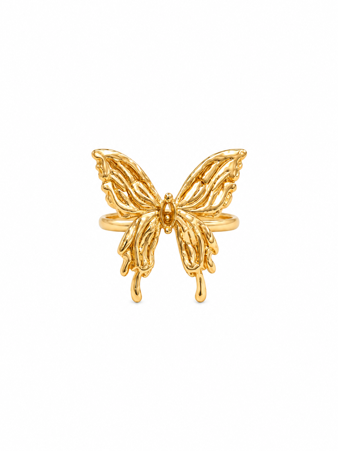 Celestia Butterfly Ring in gold-plated stainless steel