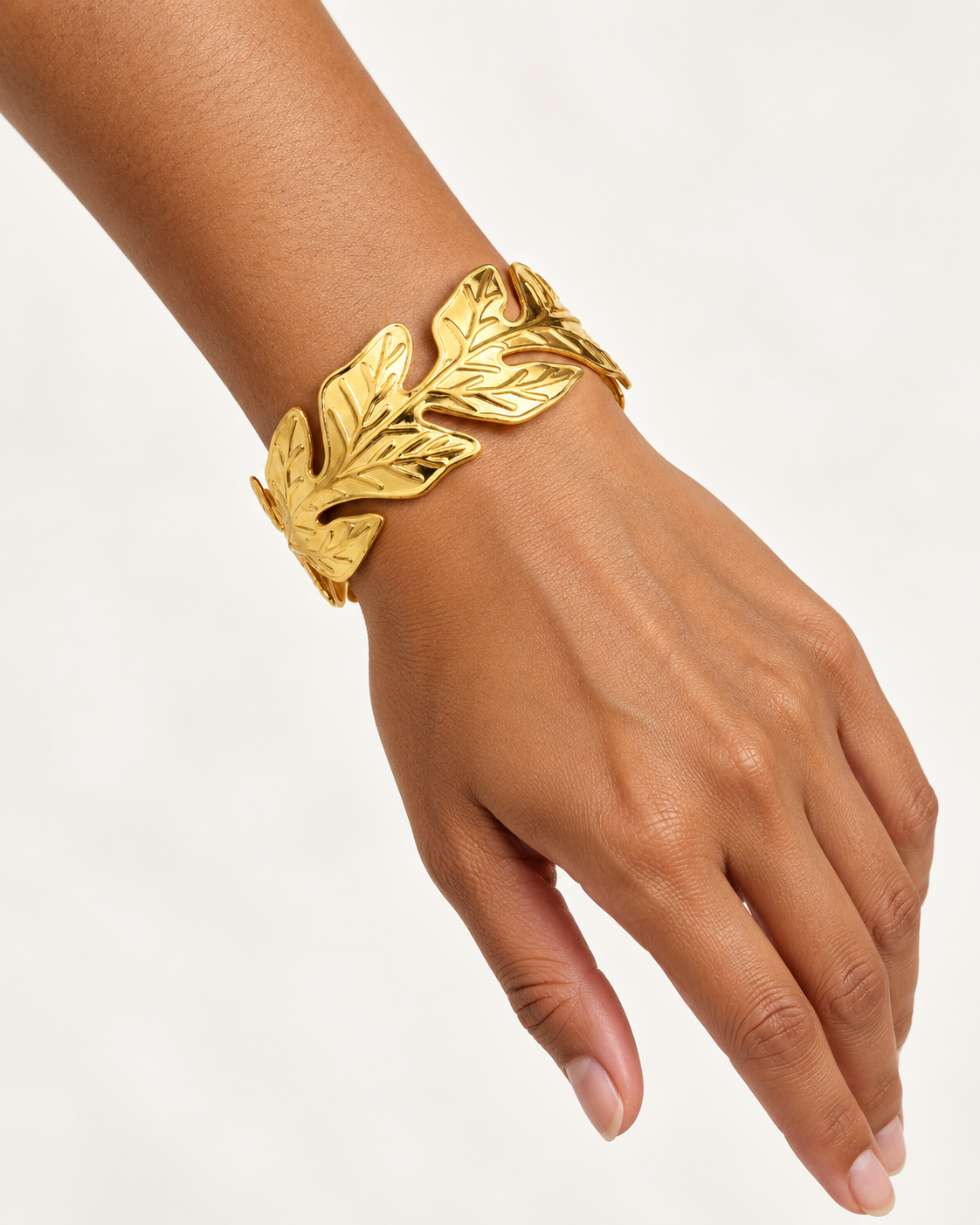 Gold Leaf Cuff Bracelet